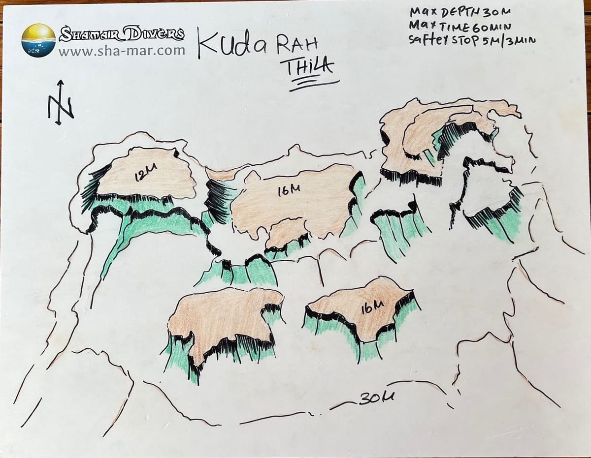 Handgezeichnete Briefing-Karte von Kudarah Thila